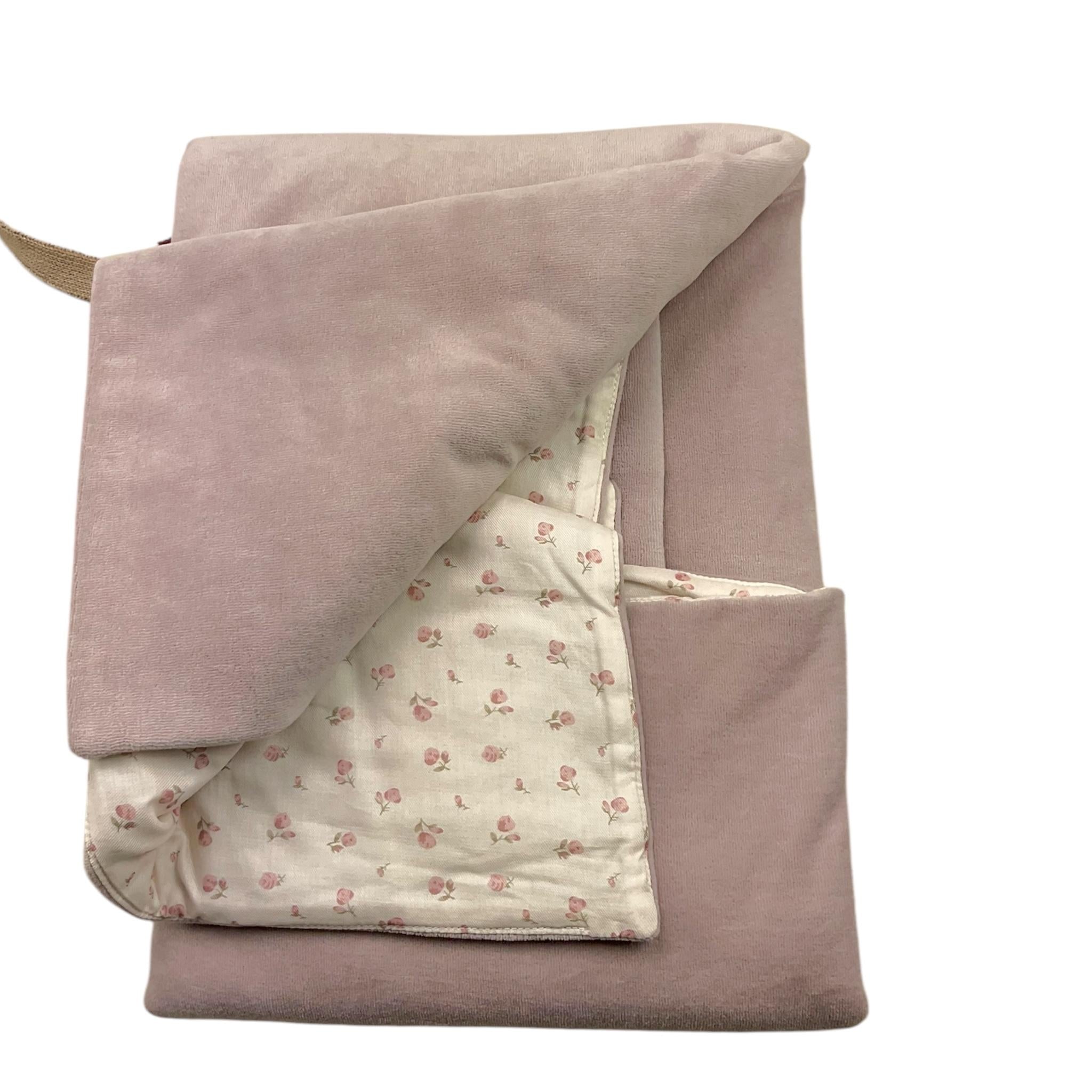 MARLU' coperta tinta unita con applicazioni Rosa per Neonata IB1081 ROSA MARLU' 
