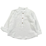 M+E' Camicia Manica Lunga tinta unita Collo Coreano Panna per Bambino UEM0507X PANNA M+E' 