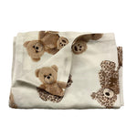 LE BEBE' coperta tinta unita con stampa orsi Bianco per Neonata LBG6190 BIANCO LE BEBE' 