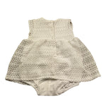 Lalalu' Pagliaccetto Giromanica Tinta Unita con Trafori per Neonata PLGC BIANCO LALALU' 