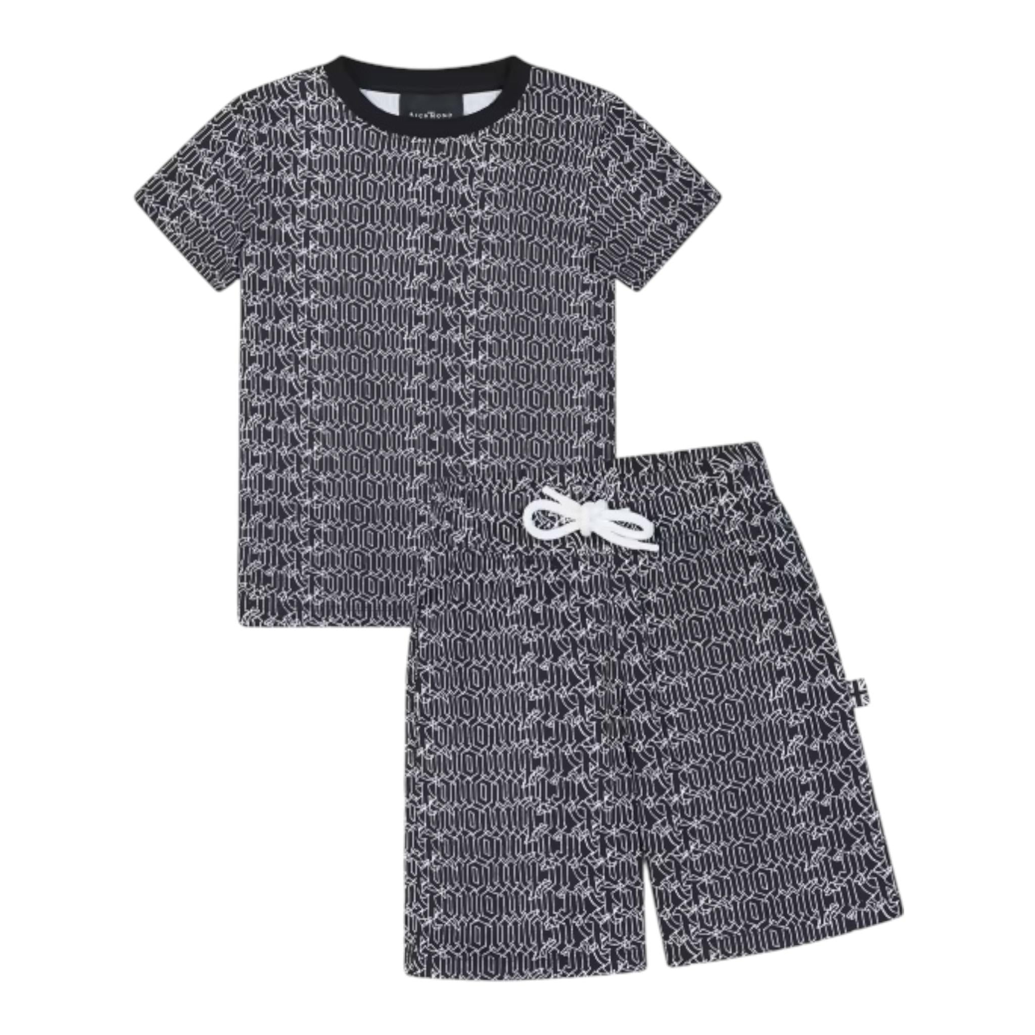 John Richmond Completo 2 Pezzi T-Shirt-Bermuda per Neonato RBP25129CJ NERO JOHN RICHMOND 
