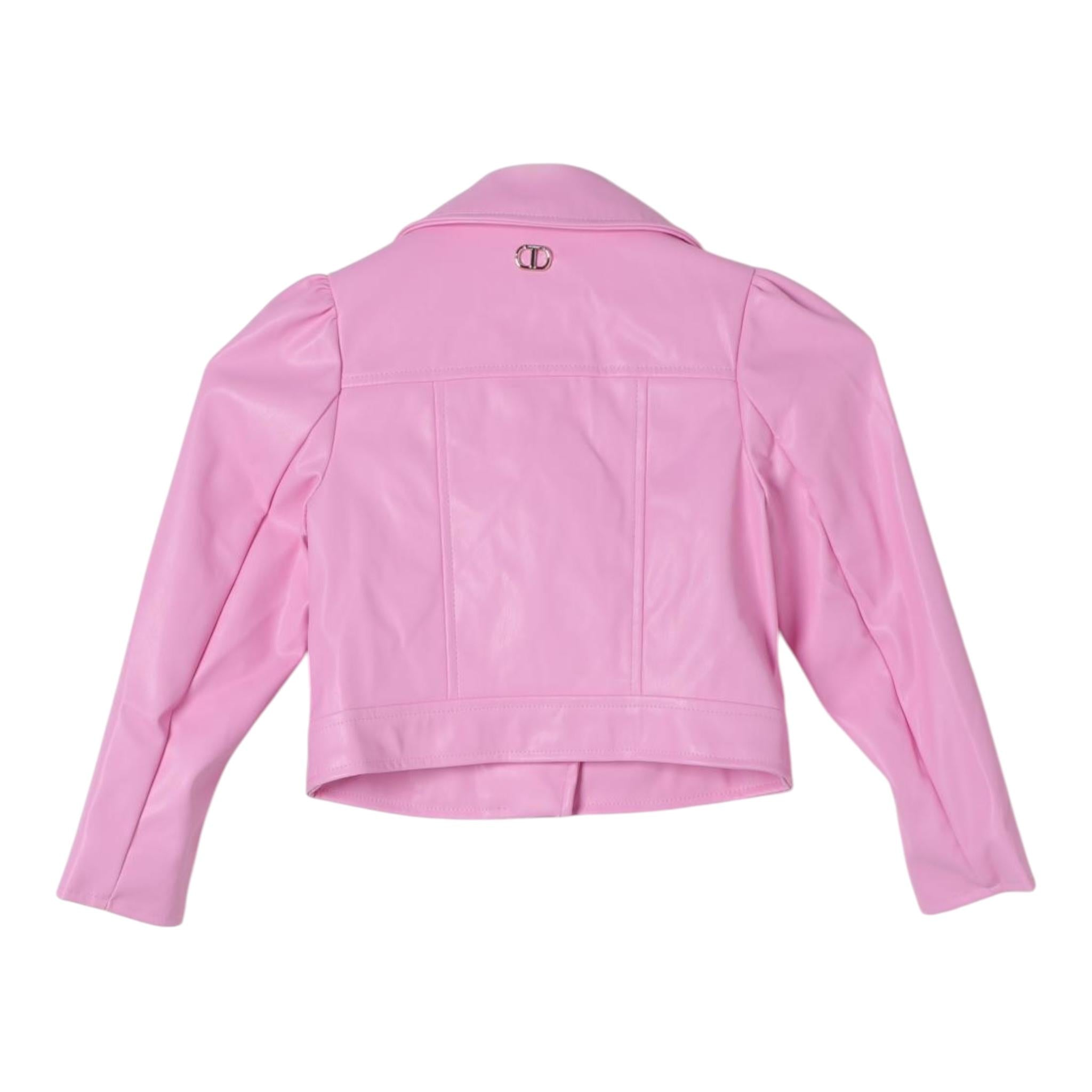 Twinset Chiodo In Ecopelle Tinta Unita per Bambina 241GJ2141 ROSA TWINSET 