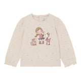 MAYORAL shirt girocollo tinta unita con stampa Beige per Neonata 2049X BEIGE MAYORAL 