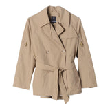Fay Solid Color Spring Coat With Camel Buttons For Boys