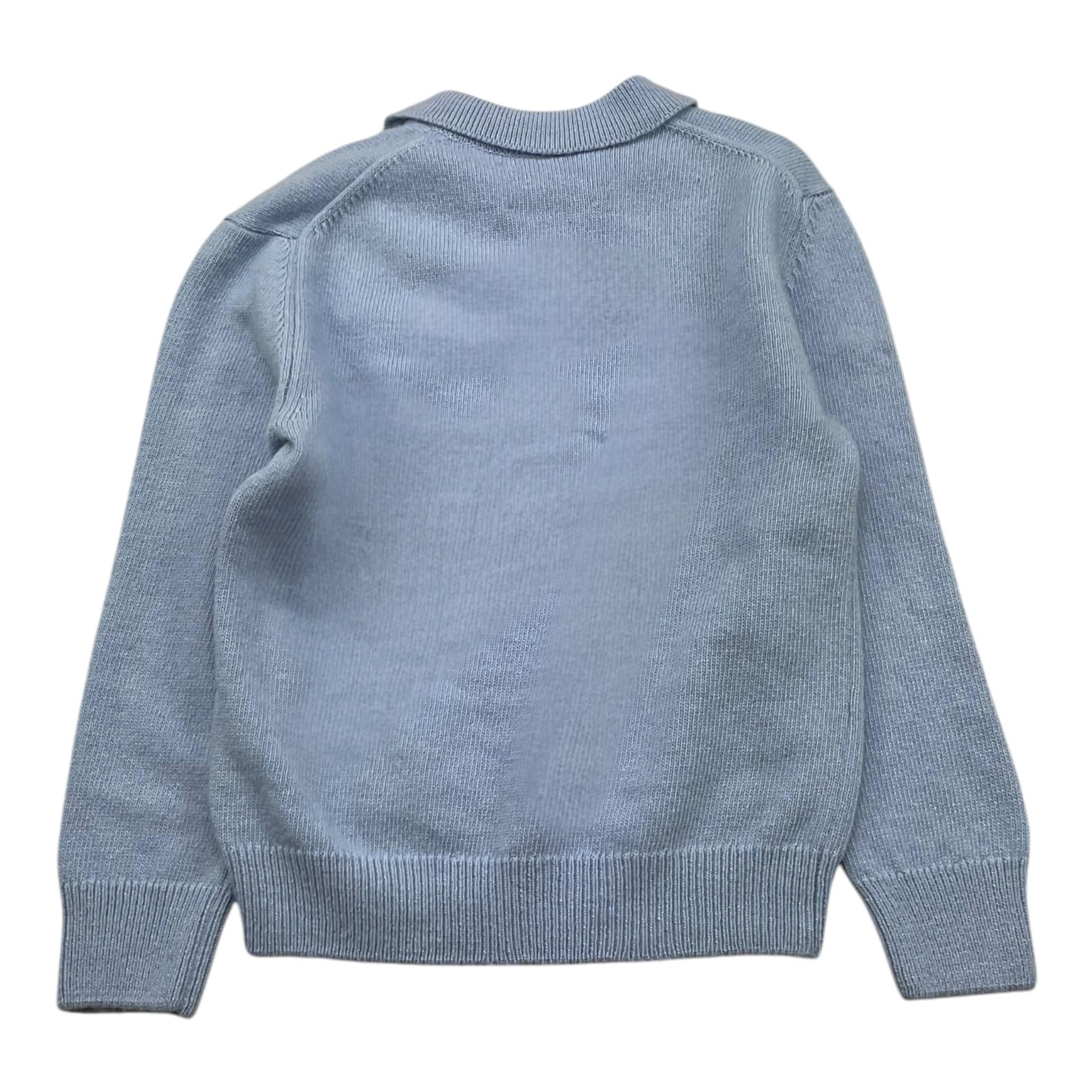 SAINT BARTH maglia con colletto tinta unita e stampa Azzurro per Bambino PROME002 AZZURRO SAINT BARTH 