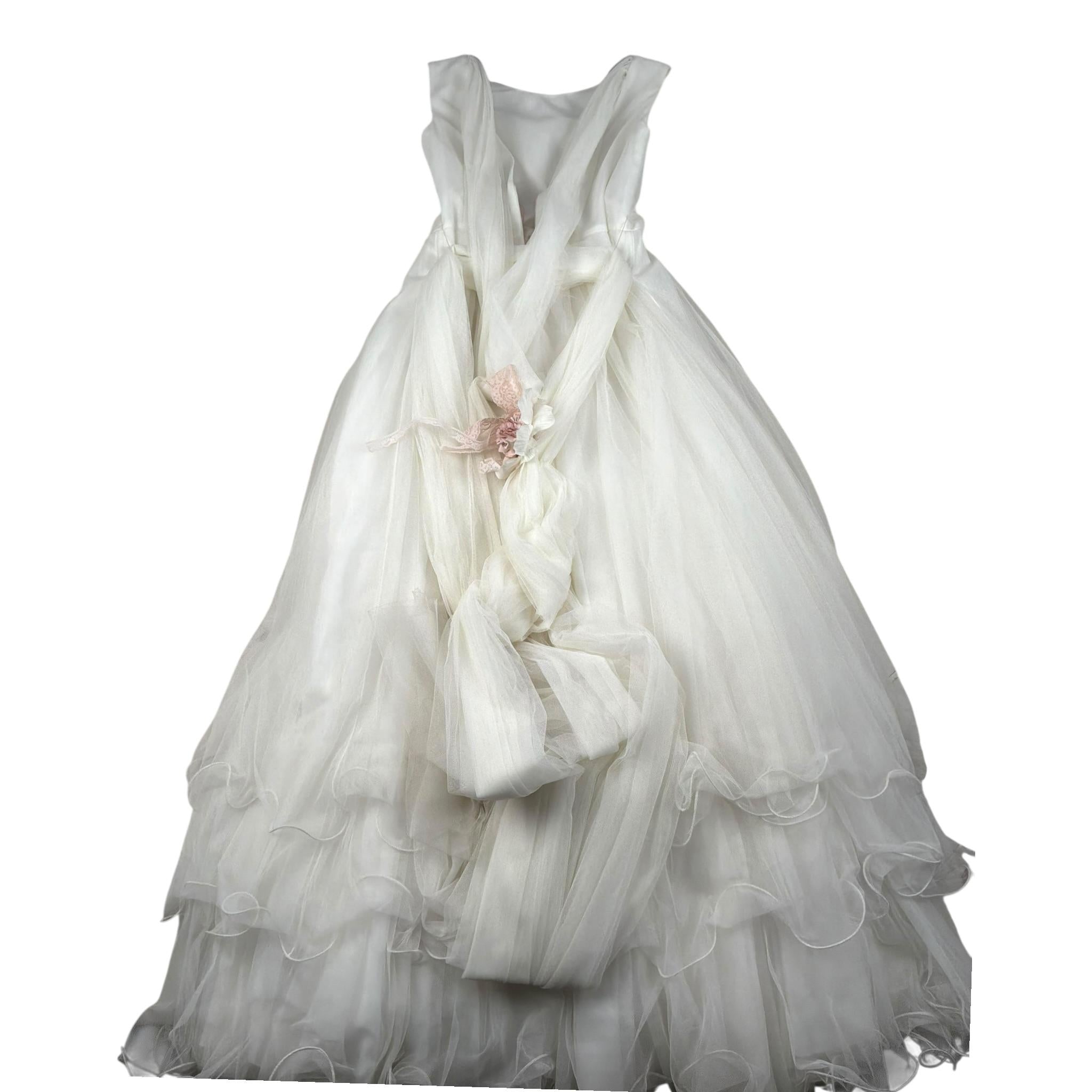 Mimilu' Abito Cerimonia Tinta Unita Giromanica per Bambina 540 PANNA MIMILU' 