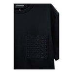 Emporio Armani T-Shirt Girocollo Tinta Unita con Logo per Bambino 6D4TC5 BLU EMPORIO ARMANI 