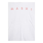 Marni Felpa Chiusa con Cappuccio Tinta Unita con Logo per Bambino M01407 BIANCO MARNI 
