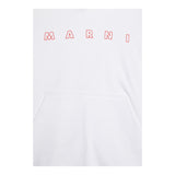 Marni Felpa Chiusa con Cappuccio Tinta Unita con Logo per Bambino M01407 BIANCO MARNI 