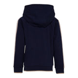 Eleventy Blue Contrast Print Plain Hooded Sweatshirt For Boys