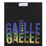 GAELLE felpa chiusa girocollo tinta unita con stampa glitterata Nero per Bambina 2741F00341XX NERO GAELLE 