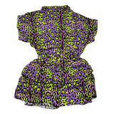 4Giveness 2 Piece Set Shirt-Skirt Set Spotted Print Purple For Girls