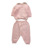 MARLU' completo 2pz maglia-pantalone tinta unita con stampa Rosa per Neonata IG5450 ROSA MARLU' 