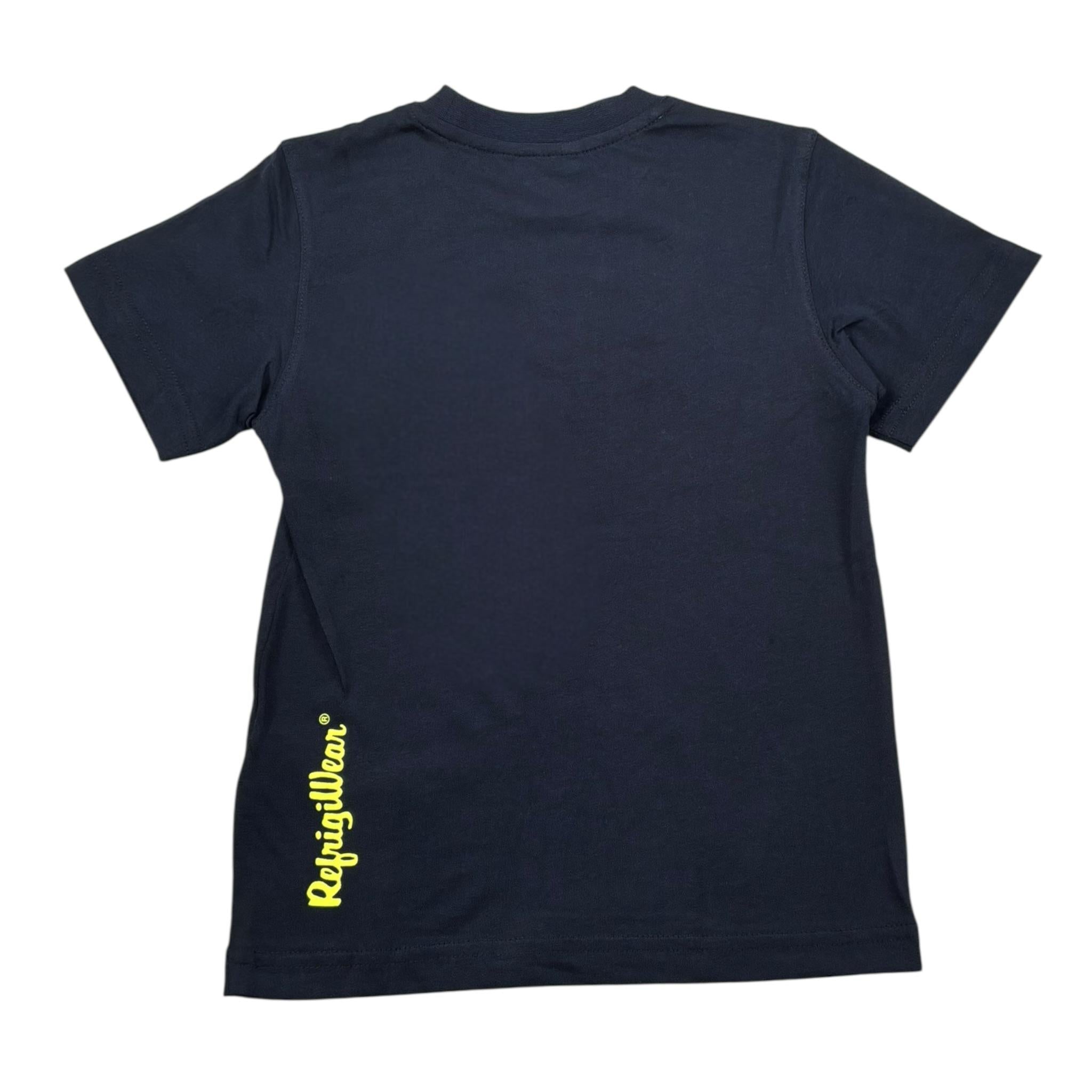 Refrigiwear T-Shirt Girocollo Tinta Unita con Stampa per Bambino RW423 BLU REFRIGIWEAR 