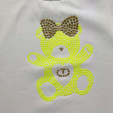 Twinset T-Shirt Girocollo Tinta Unita con Stampa per Neonata GJ2488 BIANCO/GIALLO TWINSET 