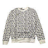 Balmain Sweatshirt Solid Color Logo White For Boys
