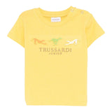 Trussardi T-Shirt Tinta Unita con Stampa per Neonato TIP25020TSX GIALLO TRUSSARDI 