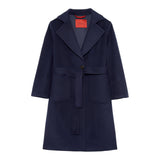 MAX&Co. cappotto tinta unita con cintura Blu per Bambina MX0001 BLU MAX&Co. 