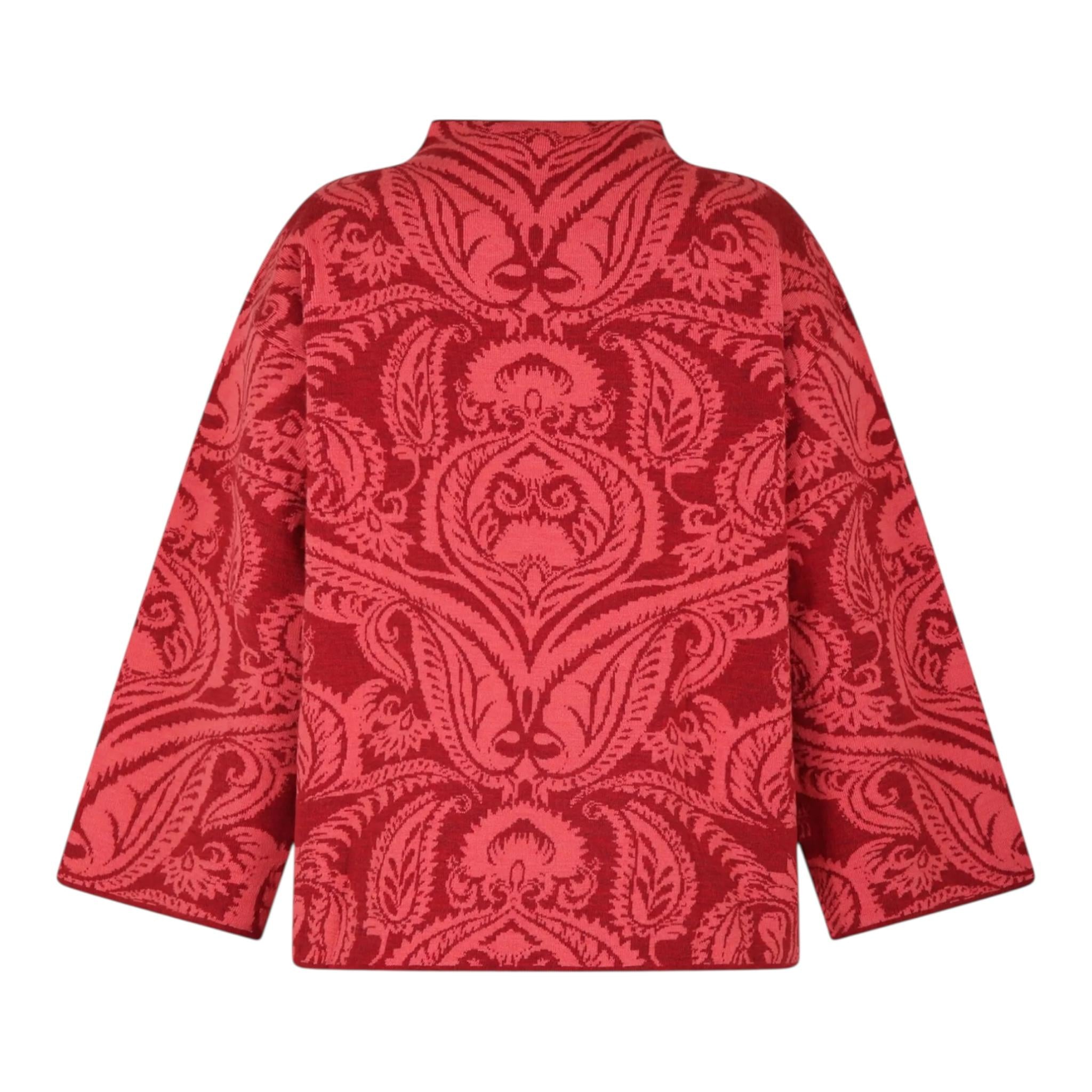 ETRO maglia tinta unita mezzo collo con fantasia Rosso per Bambina GV2A77X ROSSO ETRO 