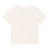 Mayoral Plain T-Shirt With Beige Appliques For Baby Girls