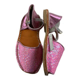 Colors Of California Pink Glitter Solid Color Espadrilles For Girls