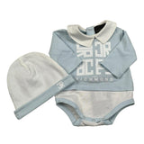 John Richmond Body Manica Lunga Tinta Unita con Cappello per Neonato RLP26002TU AZZURRO JOHN RICHMOND 