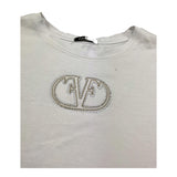 Fun & Fun T-Shirt Girocollo Tinta Unita con Logo per Bambina FNCJTS01019 BIANCO FUN & FUN 