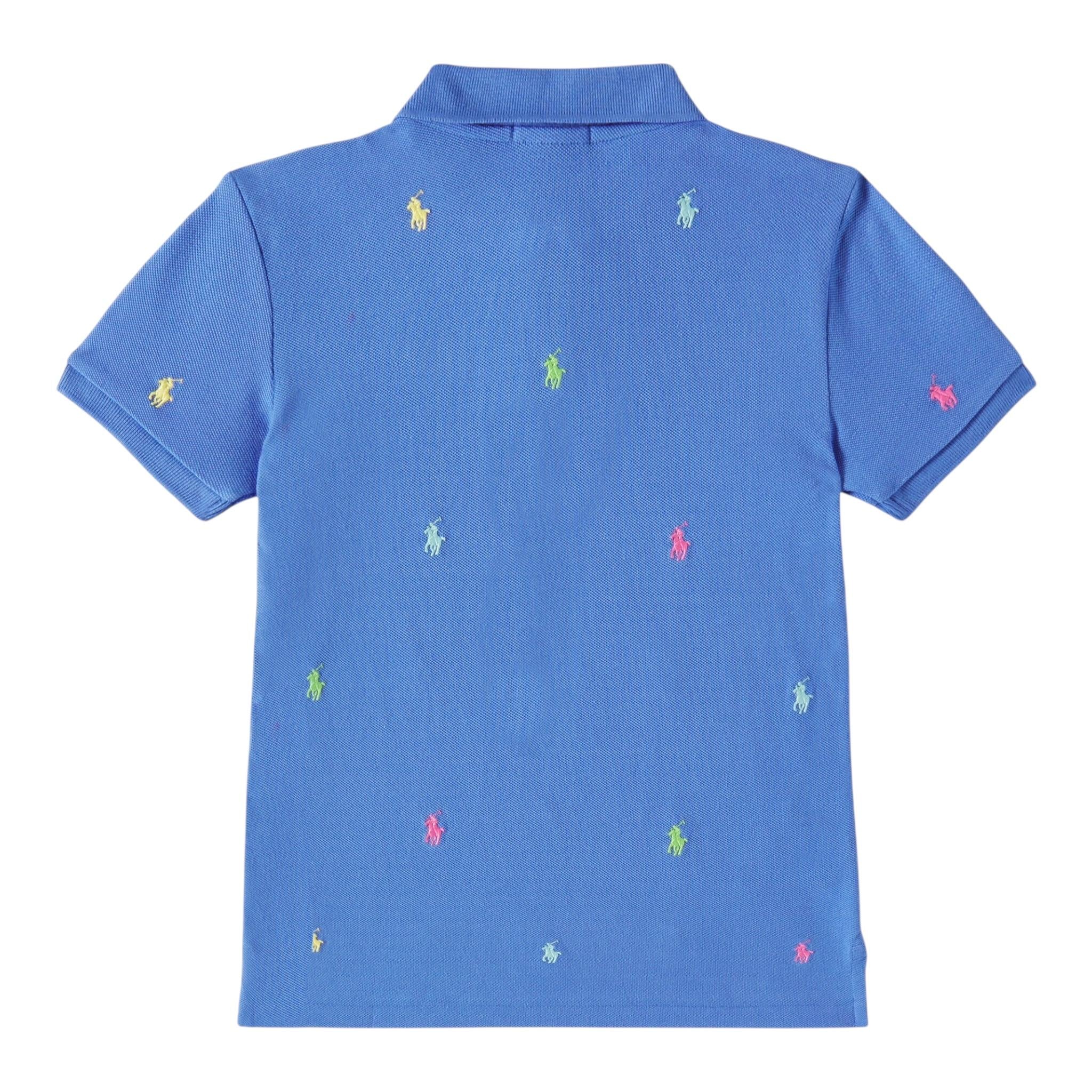 Ralph Lauren Polo Mezza Manica con Loghi per Neonato 320882605006 AZZURRO RALPH LAUREN 