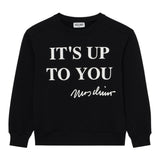 Moschino Felpa Chiusa Girocollo Tinta Unita per Bambino HDF06B NERO MOSCHINO 
