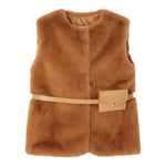 MAYORAL gilet tinta unita con borsetta Marrone per Bambina 4365 MARRONE MAYORAL 