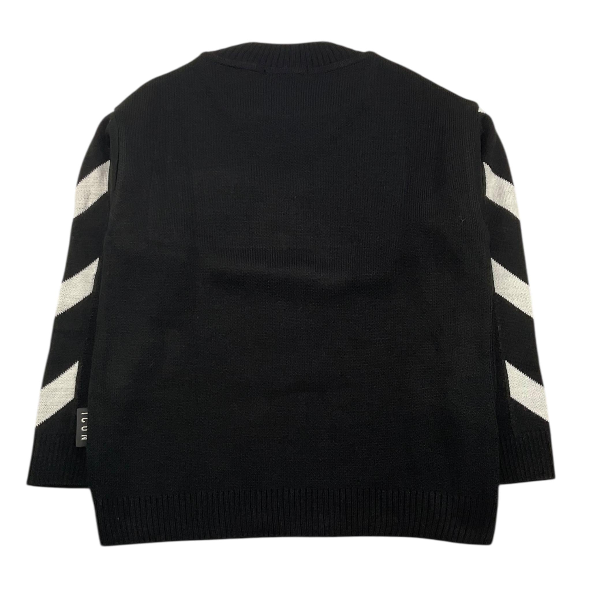 ICON maglia girocollo tinta unita con maniche in contrasto Nero per Bambino IBSM00330 NERO ICON 