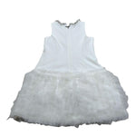 Nunzia Corinna Abito Giromanica Tinta Unita con Tulle per Bambina NJ2016149 BIANCO NUNZIA CORINNA 