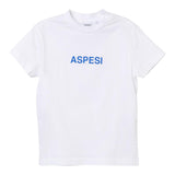 Aspesi Crewneck T-Shirt Solid Color With White Print For Boys