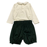 MALVI & CO completo 3 pezzi body-bermuda Bianco/verde per Bambino FCCI122BDJJ BIANCO/VERDE MALVI & CO 