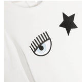 Chiara Ferragni Shirt Solid Color Crew Neck With Print White For Girls