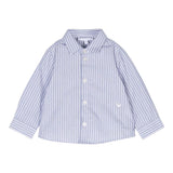 Emporio Armani Camicia Tinta Unita con Manica Lunga Fantasia A Righe per Neonato 6DHCJD AZZURRO EMPORIO ARMANI 