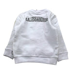 DANIELE ALESSANDRINI felpa girocollo tinta unita con stampa Bianco per Neonato 1291F00032XX BIANCO DANIELE ALESSANDRINI 