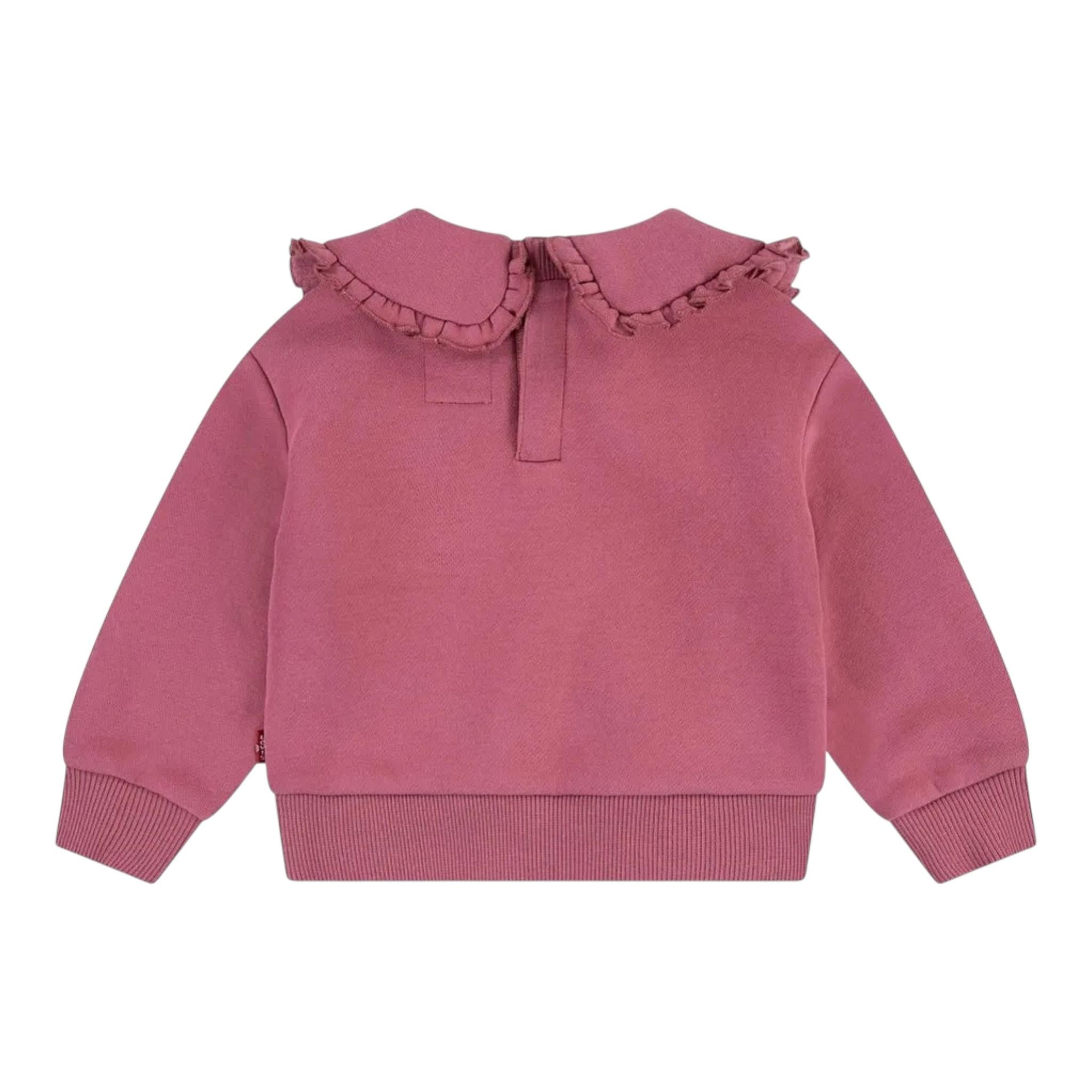 LEVI'S felpa tinta unita con colletto Rosa per Neonata 1EK989 ROSA LEVI'S 