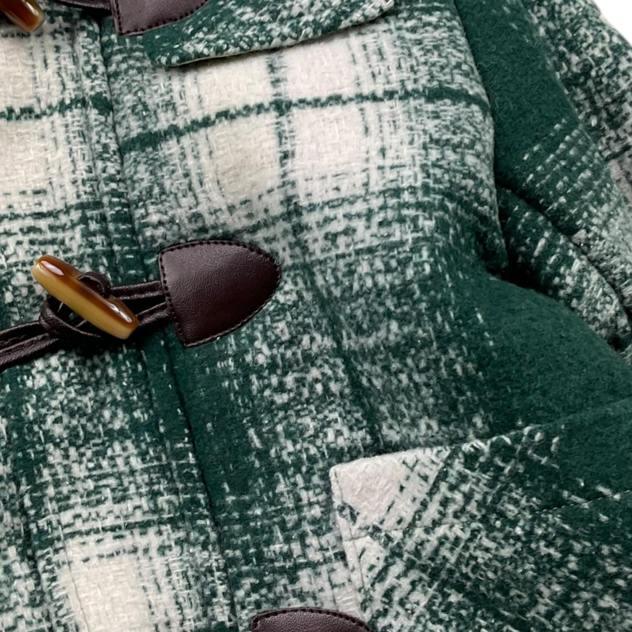 TRUSSARDI cappotto bicolore con fantasia a quadri Bianco/verde per Neonato TIA25132GB BIANCO/VERDE TRUSSARDI 