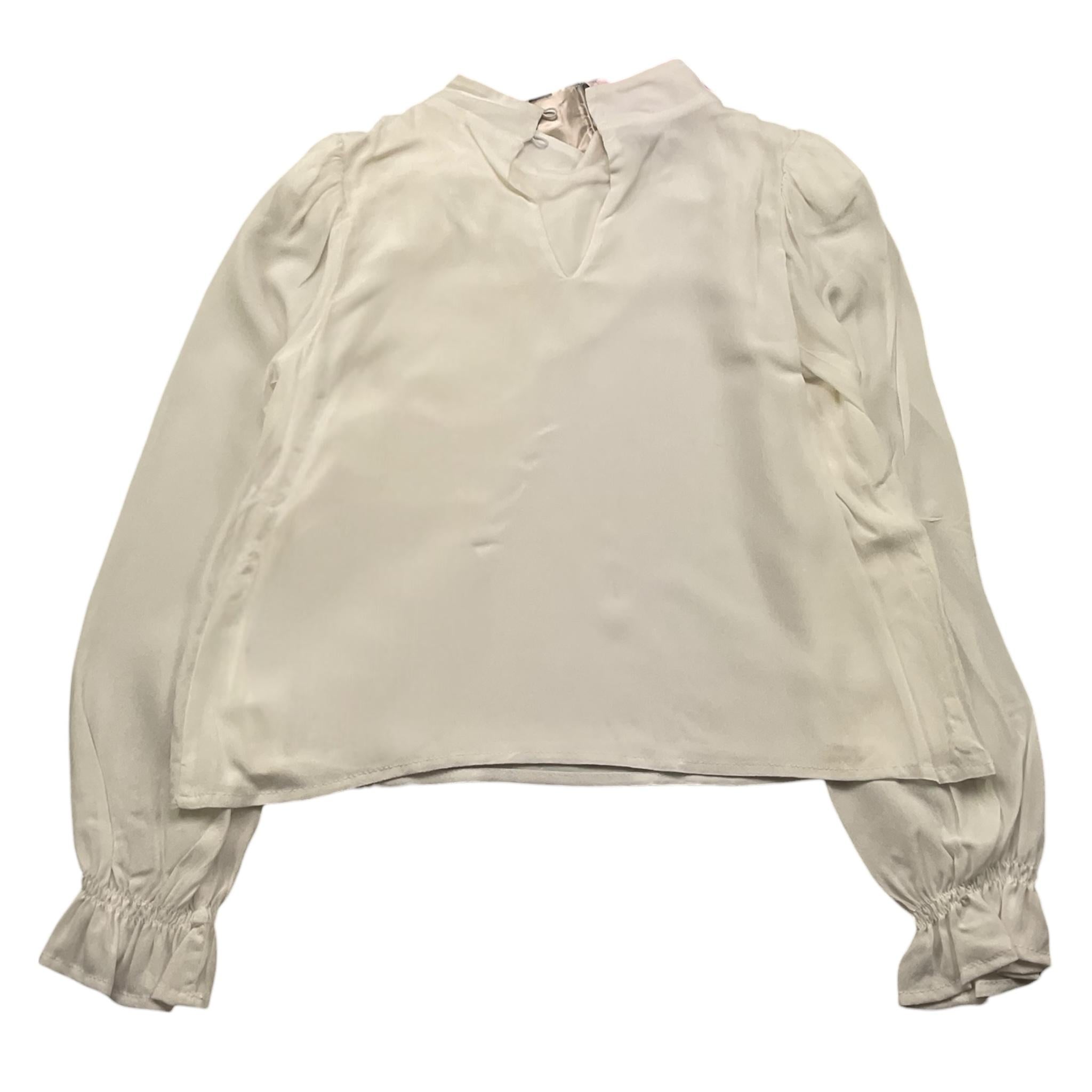 MISS BLUMARINE camicia manica lunga tinta unita con fiocco Panna per Bambina IF4112 PANNA MISS BLUMARINE 