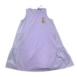 Moschino Abito Tinta Unita con Stampa per Bambina HDV0HE LILLA MOSCHINO 