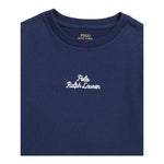 RALPH LAUREN t-shirt gircollo tinta unita con stampa in contrasto Blu per Bambino 323954963001 BLU RALPH LAUREN 
