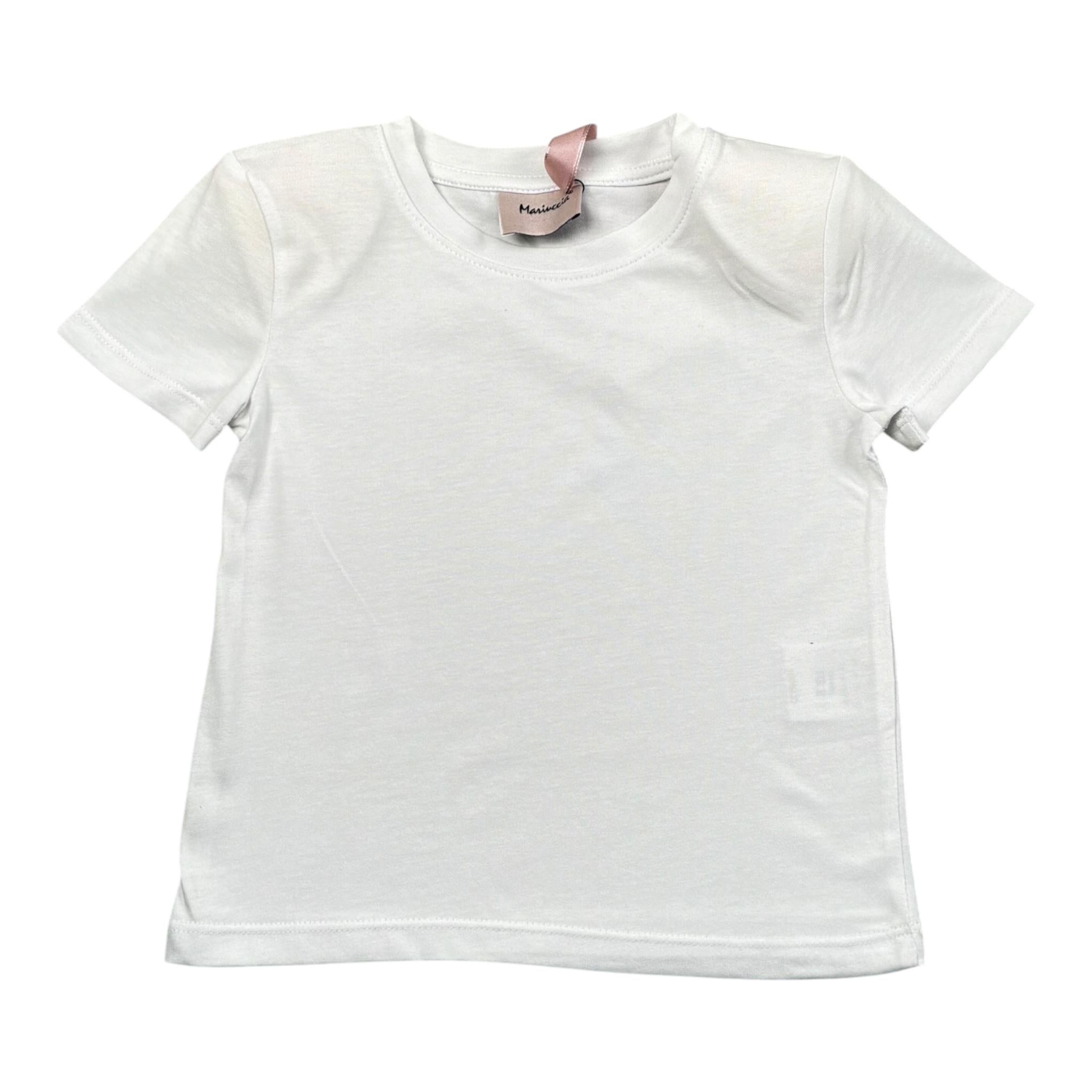 Mariuccia T-Shirt Girocollo Tinta Unita per Bambina MBS23T780 BIANCO MARIUCCIA 