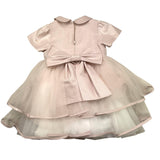 Carlo Pignatelli Ceremonial Dress Solid Color Half Sleeve With Pink Tulle For Newborn