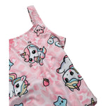 Mousse Costume Intero Tinta Unita con Stampa per Bambina COSTUNI ROSA MOUSSE 