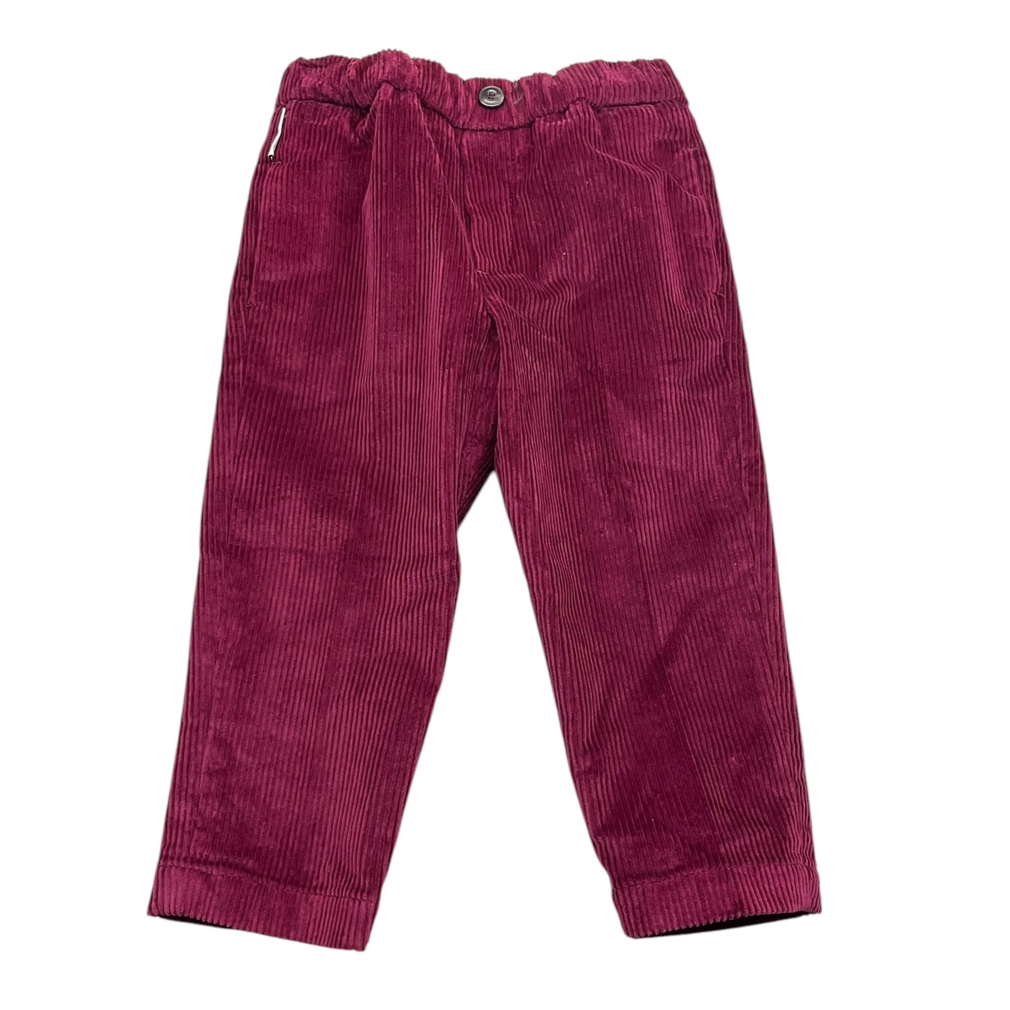 MICHAEL COAL pantalone tinta unita a costine Bordeaux per Neonato 020171N BORDEAUX MICHAEL COAL 