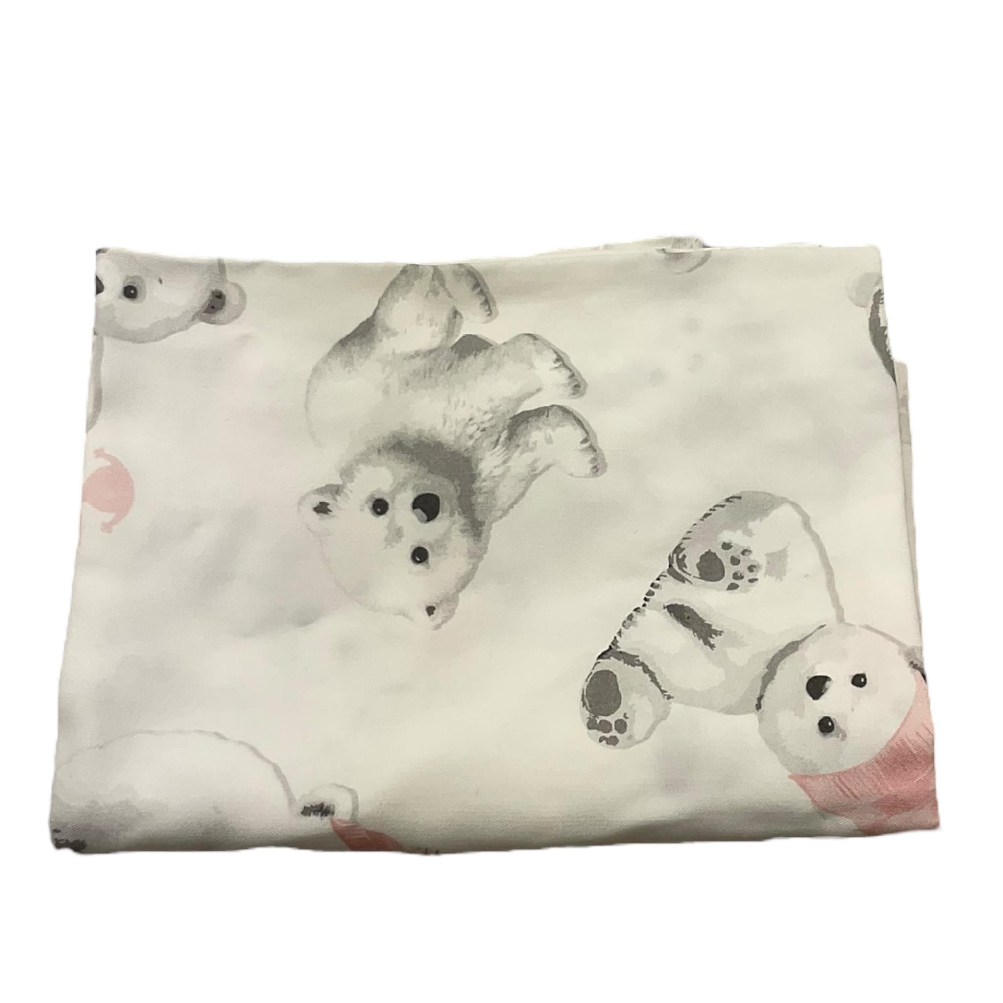 LE BEBE' lenzuola tinta unita con stampa orso Bianco per Neonata LBG6189 BIANCO LE BEBE' 