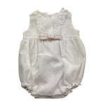 Ninnaoh Pagliaccetto Tinta Unita con Applicazione Giromanica per Neonata E25P13 BIANCO NINNAOH 