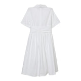 Aspesi Abito Mezza Manica Tinta Unita per Bambina S25012VMC0068X BIANCO ASPESI 