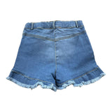 Zhoe &amp; Tobiah Solid Color Denim Shorts With Adjustable Waistband Blue For Girls